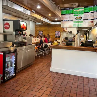 Inside. They have 10 bar style seats inside.