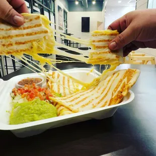 Cheese quesadilla.