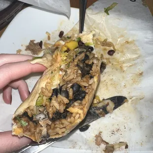 Jerk chicken burrito