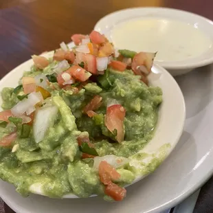 Guacamole and cheese dip
