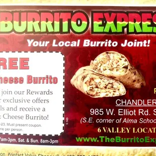 Free burrito