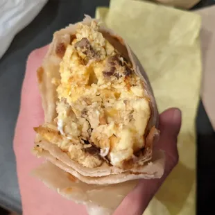 This is the worst burrito Iv ever had. This is the chorizo/steak I did not find any steak only chorizo and egg and mostly egg.