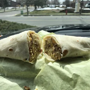 Breakfast Burrito #1 - Bacon, Egg, Cheese and Potatoes