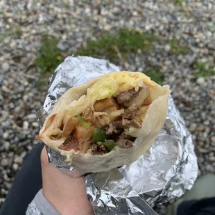 Steak ranchero burrito