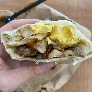 Steak ranchero burrito