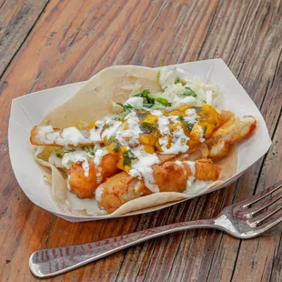 Beer Battered Cod  Taco