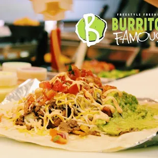 a plate of mexican food
