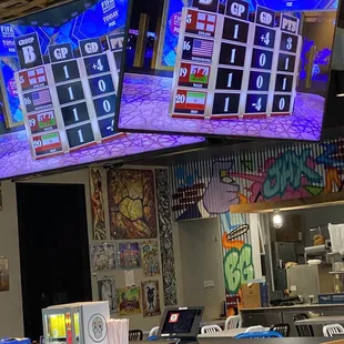 a view of the counter area