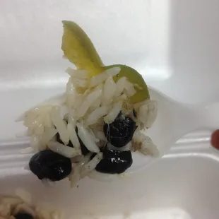 so disgusting... look carefully at the hairy, slimy clump of mass sitting on the fork...