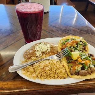 Tacos and Agua fresca
