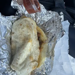 Huge burrito and mild salsa