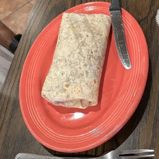 Chili 6. Chile Colorado Burrito- $9.50