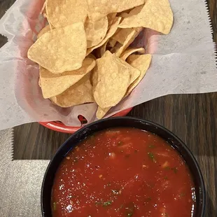 Complimentary Chips and Large Salsa