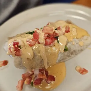 a plate of food on a table