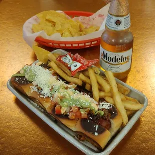 loco dog and fries and chips