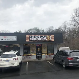 Entrance on a rainy day. But also the entrance on a sunny day.