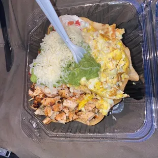 Soft scramble taco salad