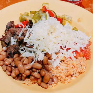 Burrito bowl Half &amp; Half (steak &amp; veg)
