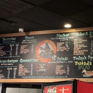 The current menu 12/1/23