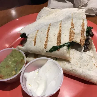 Spinach & Mushroom Quesadilla