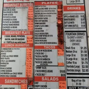 Menu has a lot to offer.