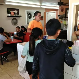 Dining inside is nice and clean.