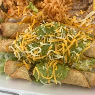 a plate of mexican food