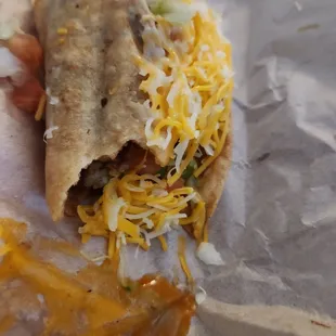 Crunchy chicken taco