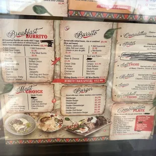 sushi and sashimi, menu