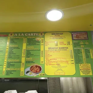 Menu right side