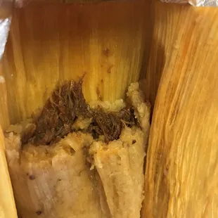Pork tamale rojo
