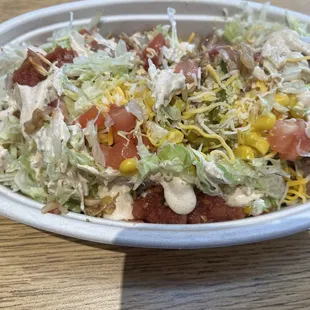 Burrito bowl with jerk chicken
