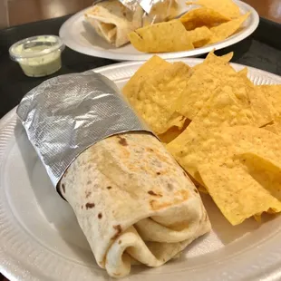Bean, rice and cheese burritos