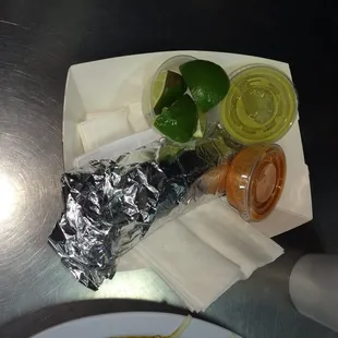 All the fixings with home made tortillas