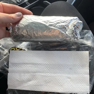 Napkin is bigger than my burrito