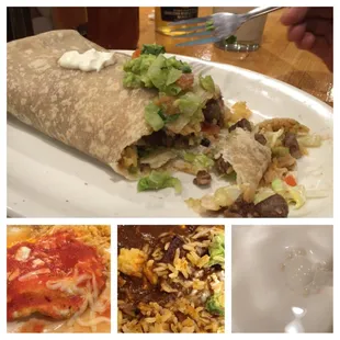 Huge burritos!mole enchiladas,huevos rancheros were delicious, &amp;horchata is real homemade. Better than we expected!