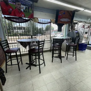 Inside seating