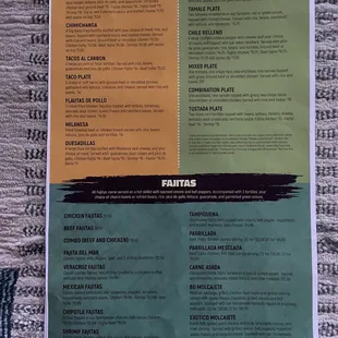 House specials/fajitas