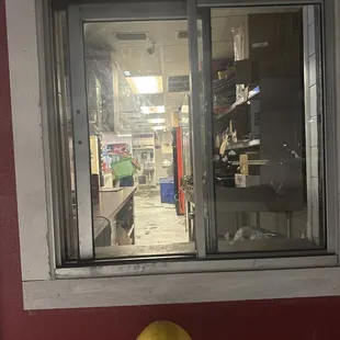 Rear window for ordering to go