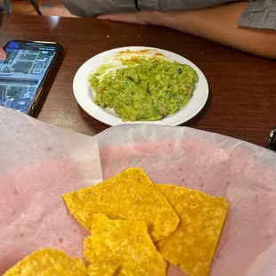 Guacamole and chips