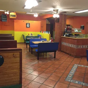 the inside of a restaurant