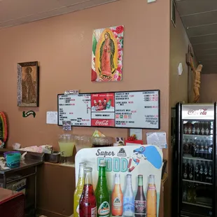 a mexican restaurant with menus