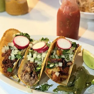 3 different type of tacos