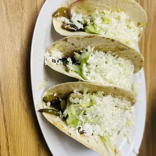 This was my veggie tacos which was the veggies from their fajitas I am guessing.