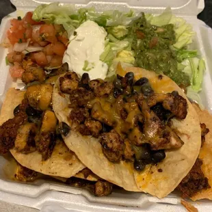 Super Nachos with Chorizo and Chicken