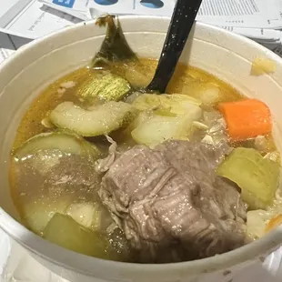 Caldo de Res. If you&apos;re Filipino, it&apos;s like beef Nilaga. So good.