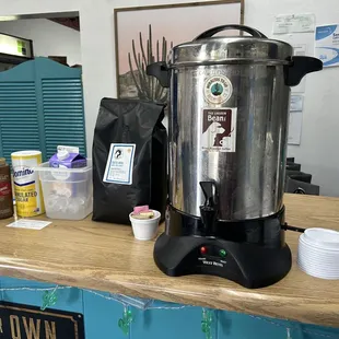 Coffee area (on top of main countertop)