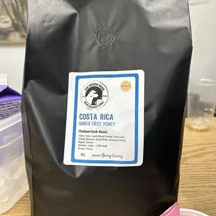 unexpectedly had really good coffee beans from Costa Rica