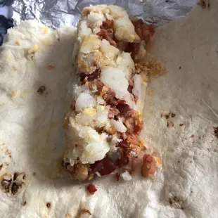 Potato breakfast burrito