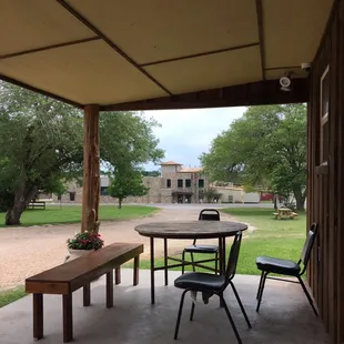 Outside dining area